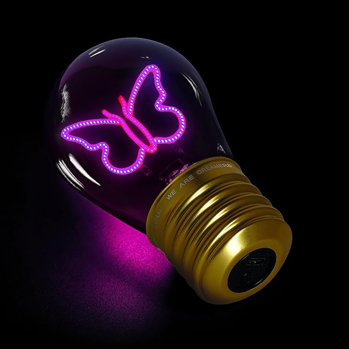 bulb fiction - lampada da tavolo lampadina - butterfly