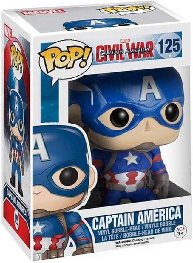 civil war - captain america 9cm - funko pop! 125