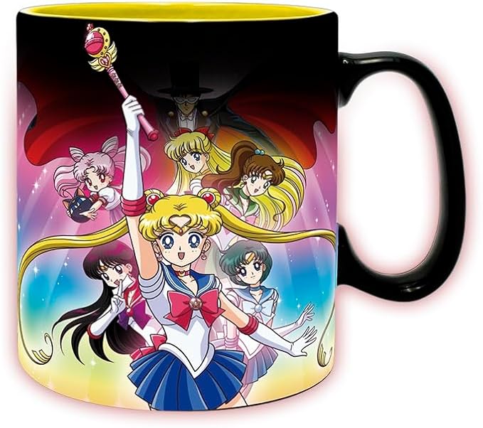 sailor moon - tazza termosensibile 460ml - gruppo