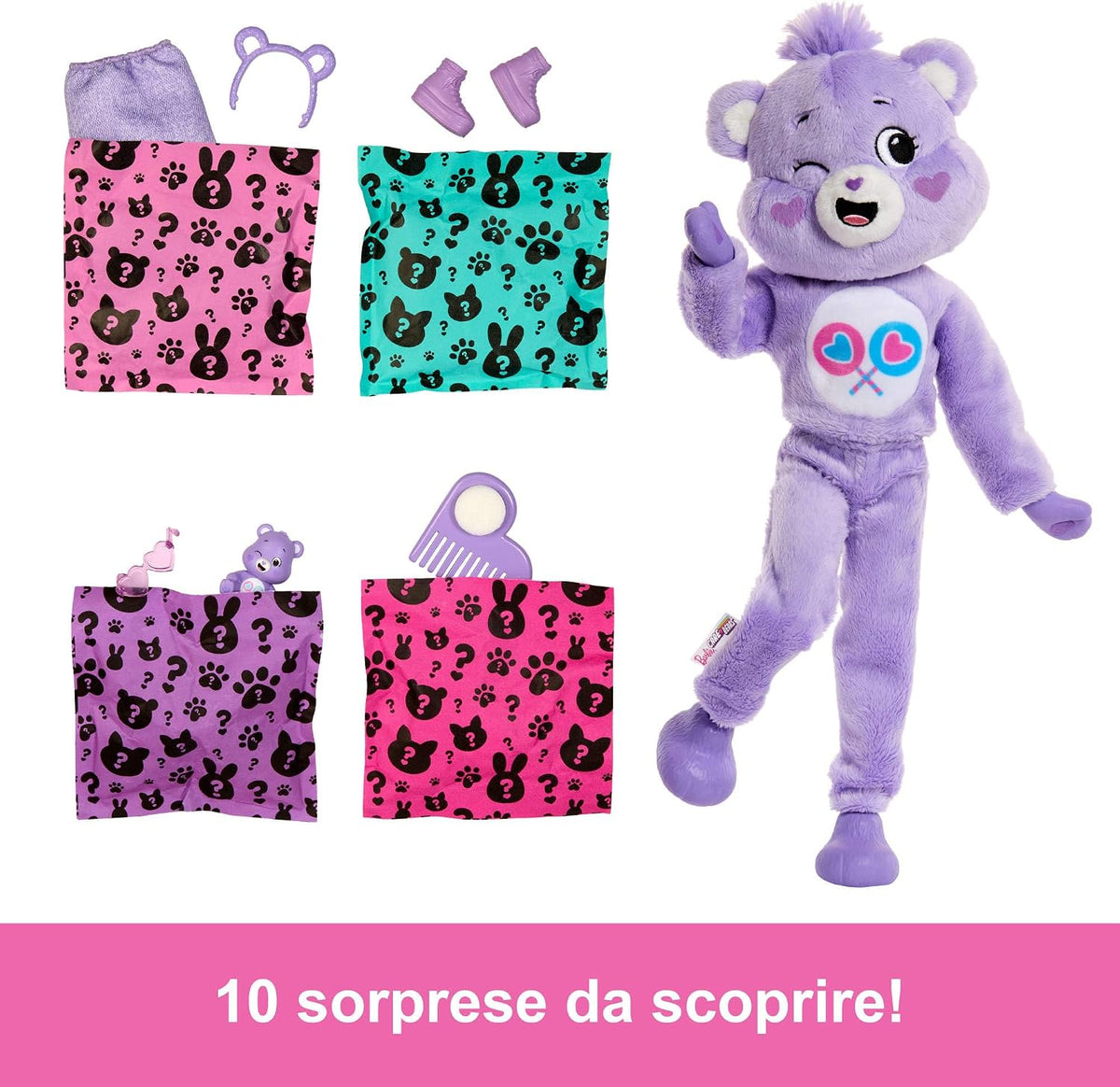 barbie cutie reveal - orsetti del cuore - 1 modello assortito