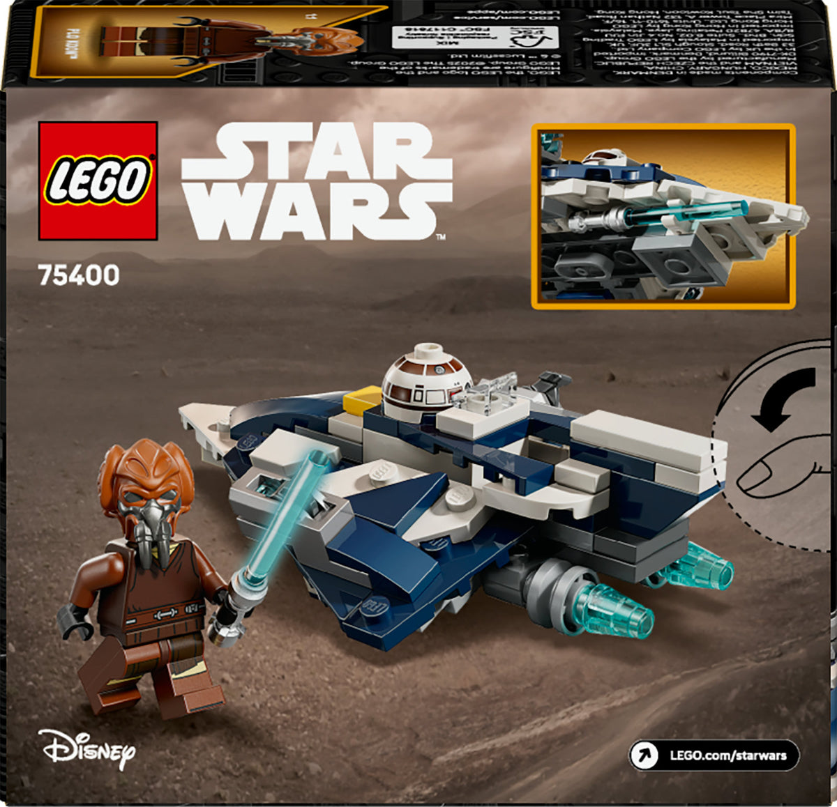 LEGO Star Wars 75400 microfighter jedi starfighter di plo koon