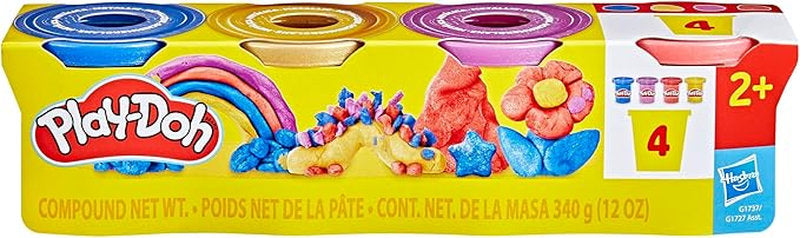 play-doh - 4 vasetti colori metallici