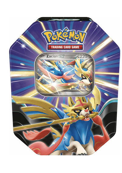 pokémon leggende sovrane - zacian-ex - tin da collezione (ita)