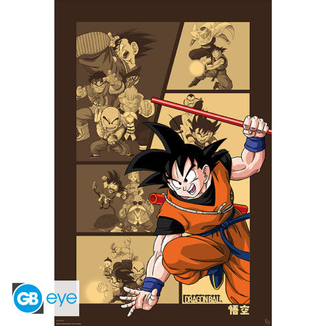 dragon ball - poster maxi 91.5x61cm - goku retrò