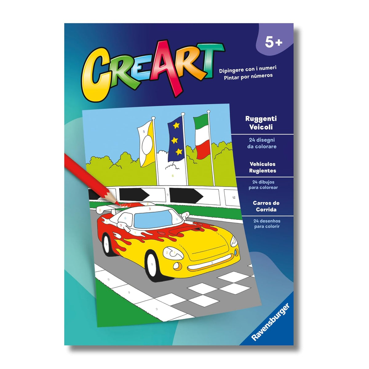 creart - album da colorare - ruggenti veicoli