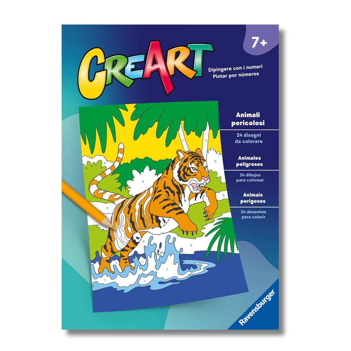 creart - album da colorare - animali pericolosi