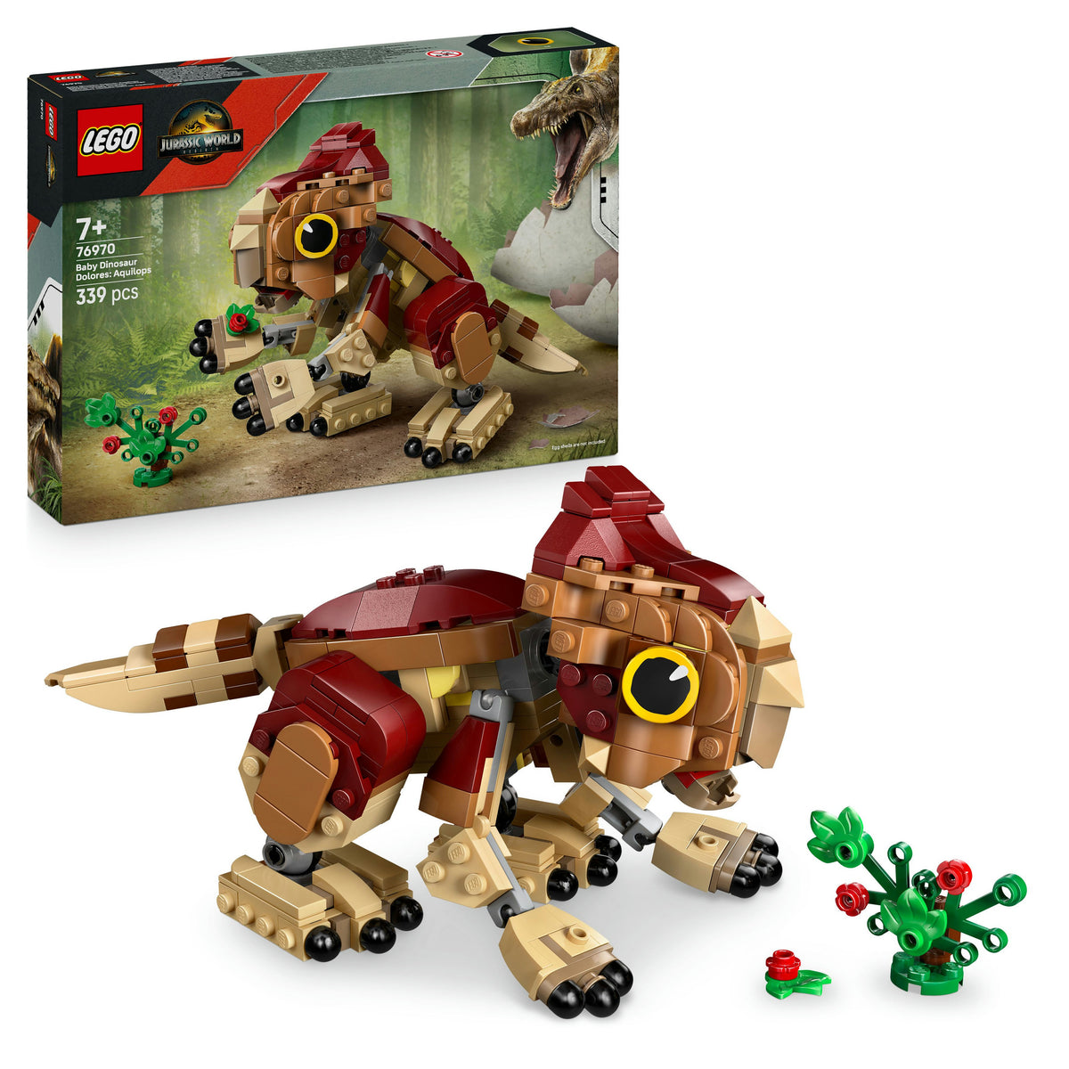 LEGO Jurassic World 76970 dinosauro cucciolo dolores: aquilops