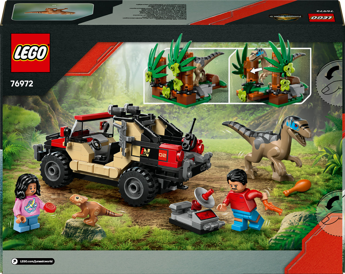 LEGO Jurassic World 76972 fuga dal raptor sul fuoristrada