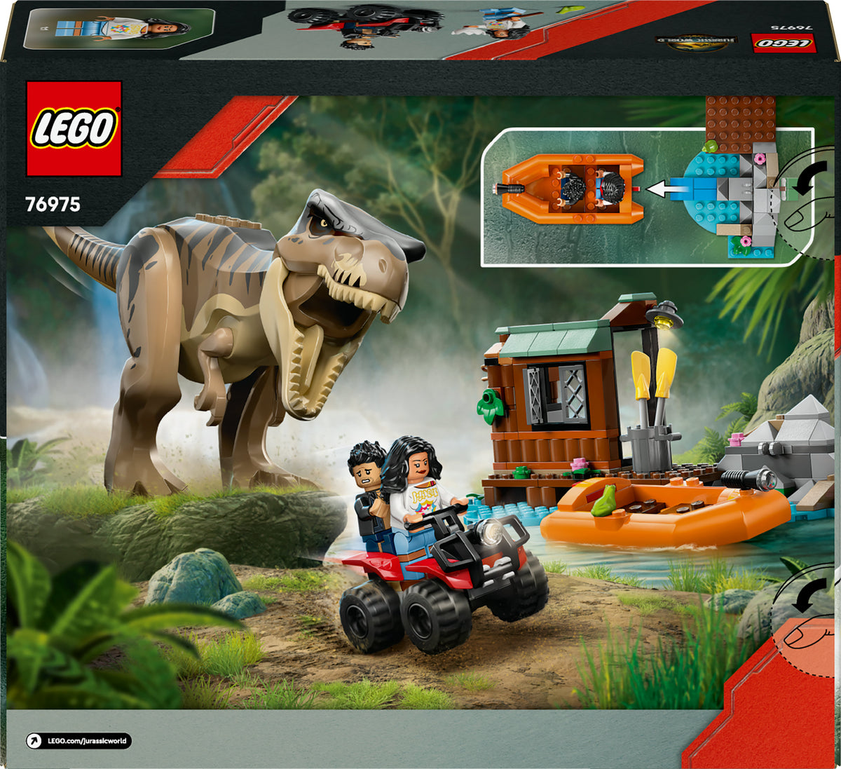 LEGO Jurassic World 76975 fuga sul fiume dal t. rex