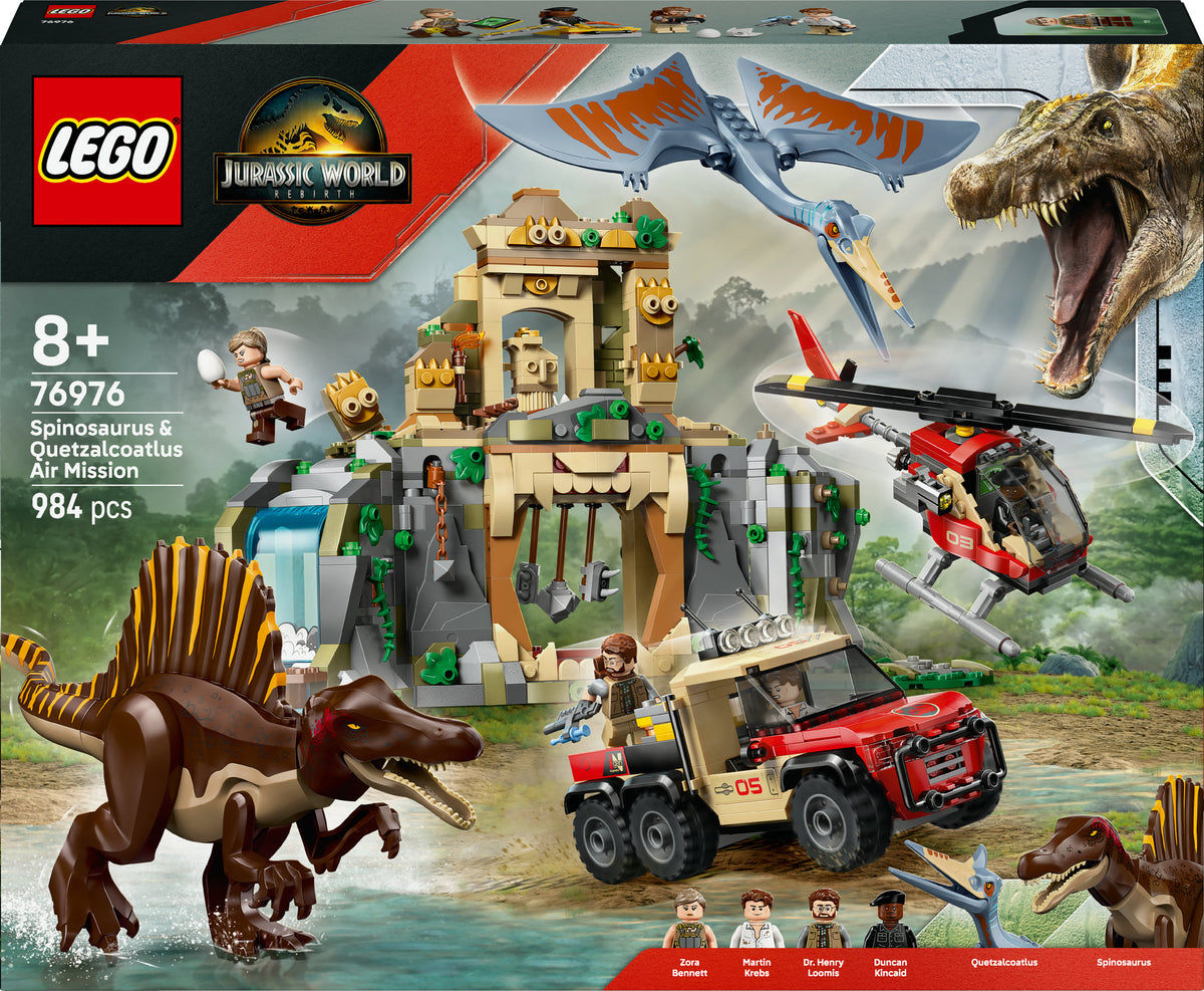 LEGO Jurassic World 76976 missione aerea con spinosauro e quetzalcoatlus