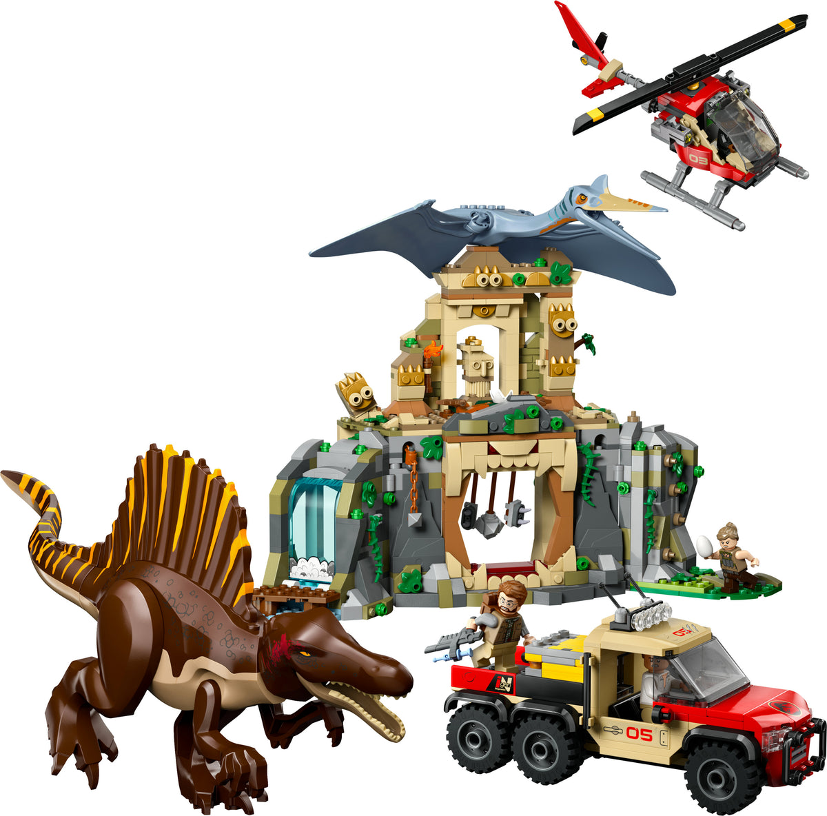 LEGO Jurassic World 76976 missione aerea con spinosauro e quetzalcoatlus