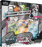 pokemon gcc - scarlatto e violetto luce nera e fuoco bianco - collezione con poster (ita)