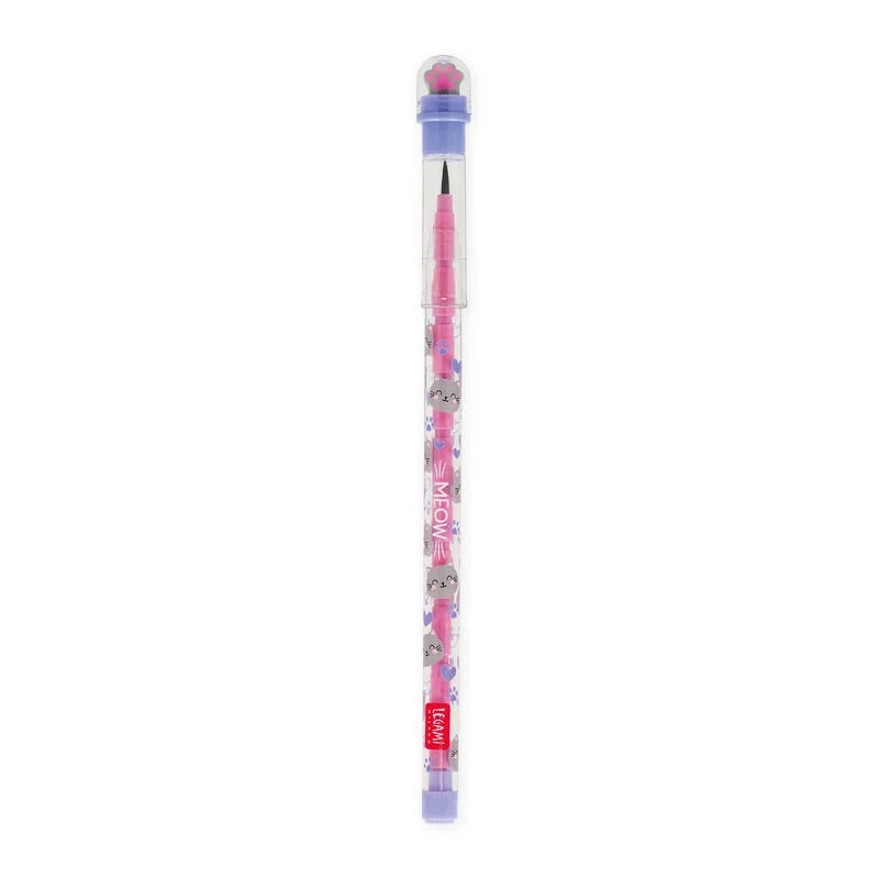 stackable pencil with eraser - take a tip - kitty