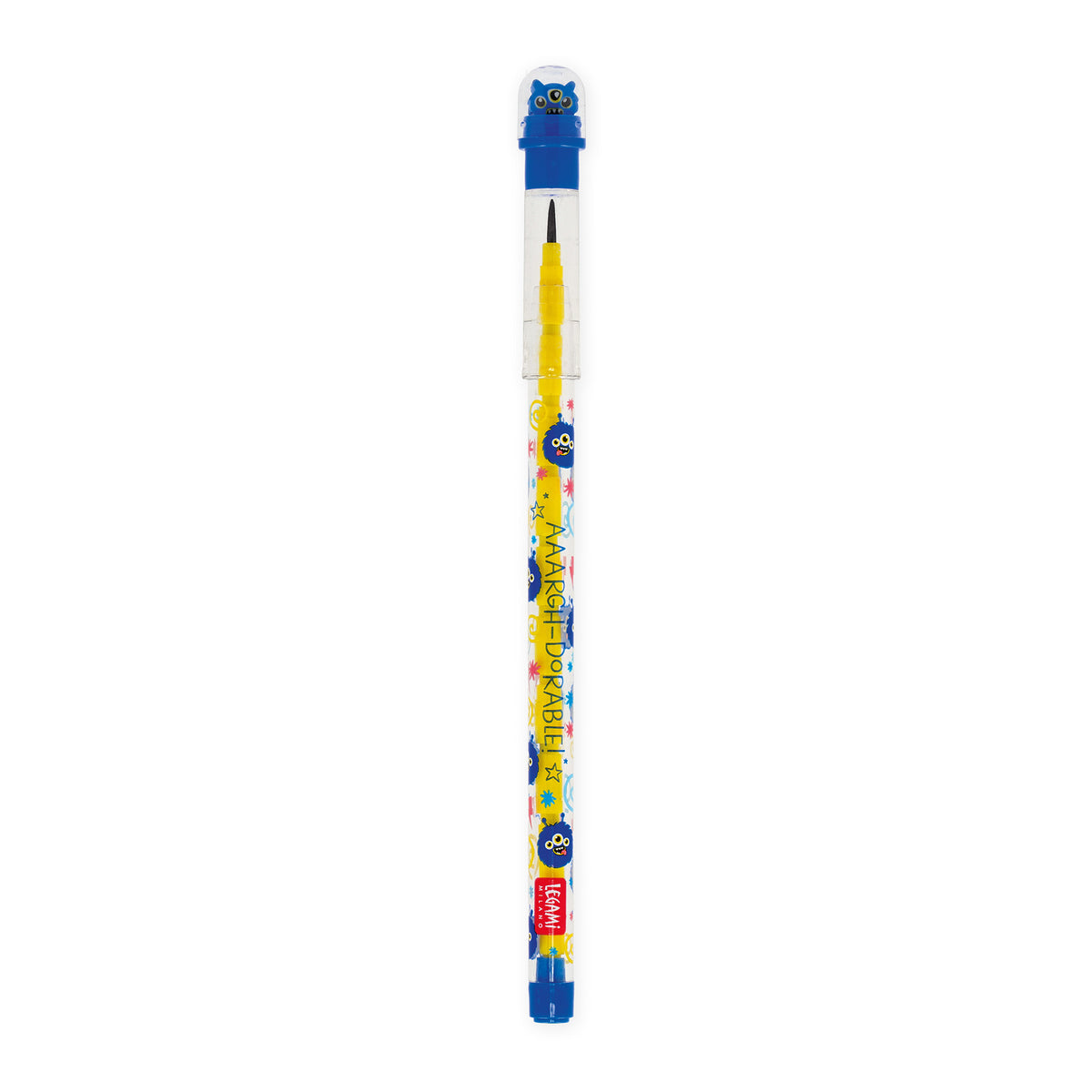 stackable pencil with eraser - take a tip - monster