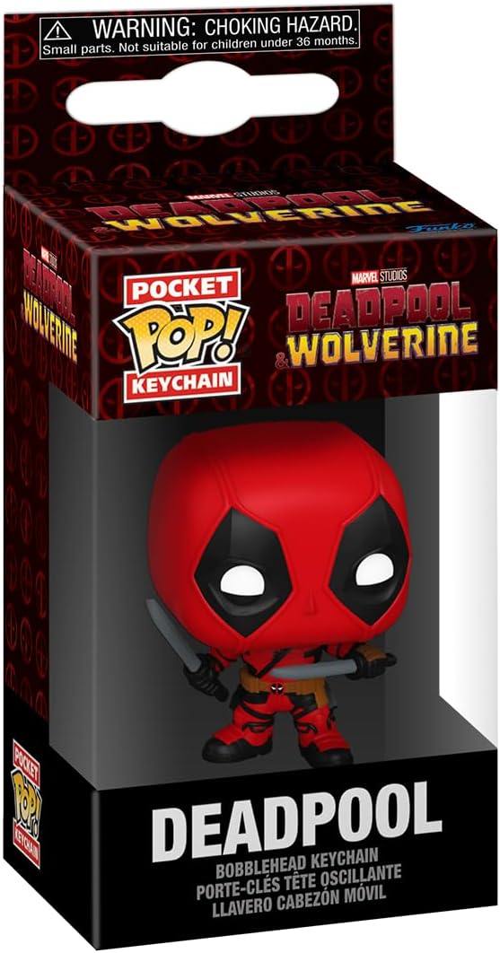 deadpool & wolverine - deadpool 4cm - funko pocket pop! portachiavi