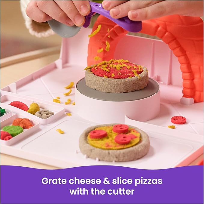 kinetic sand - playset squish pizza - sabbia 450g