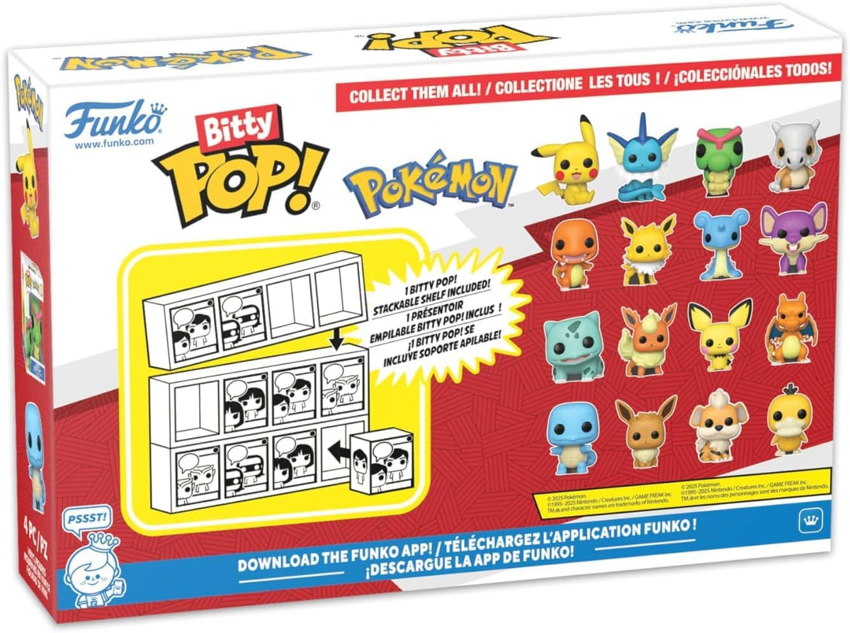 pokémon: pikachu 4 pack 3cm  - funko pop bitty
