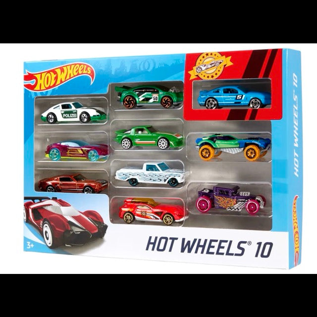 hot wheels confezione 10 veicoli - un modello assortito