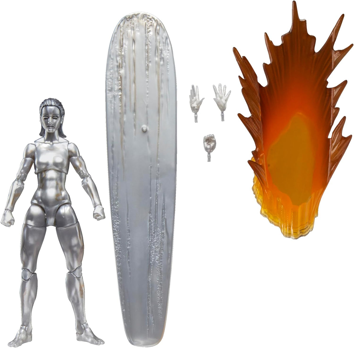 marvel legends series - i fantastici 4 - silver surfer - action figure 15cm