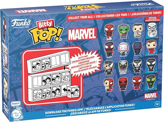 marvel: spider-man miles morales 4 pack 3cm  - funko pop bitty