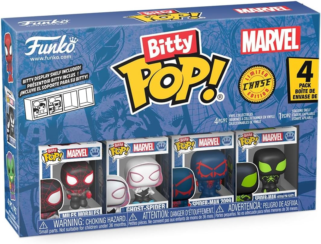 marvel: spider-man miles morales 4 pack 3cm  - funko pop bitty
