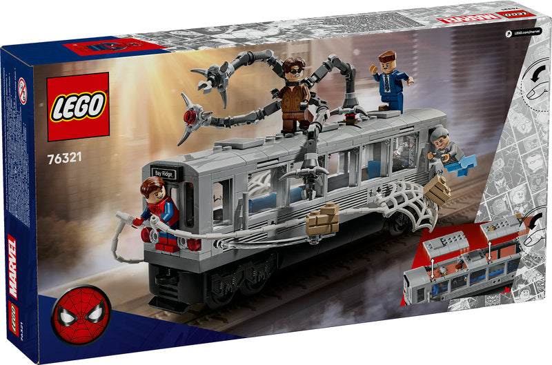 LEGO Super Heroes 76321 spider-man contro doc ock: duello sul treno