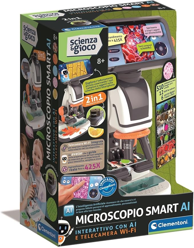 scienza e gioco - explorer scope - microscopio interattivo con telecamera e ai