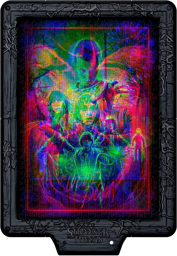 metamorphic art collection - stranger things - the upside down - puzzle con cornice led