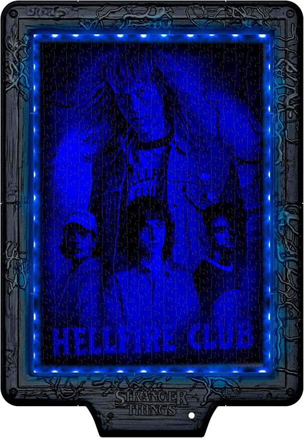 metamorphic art collection - stranger things - vecna's curse - puzzle con cornice led