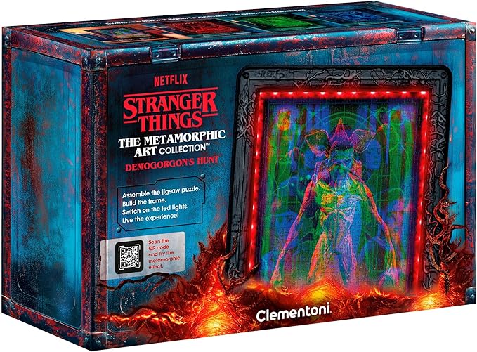 metamorphic art collection - stranger things - demogorgon's hunt - puzzle con cornice led