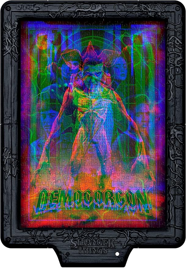 metamorphic art collection - stranger things - demogorgon's hunt - puzzle con cornice led