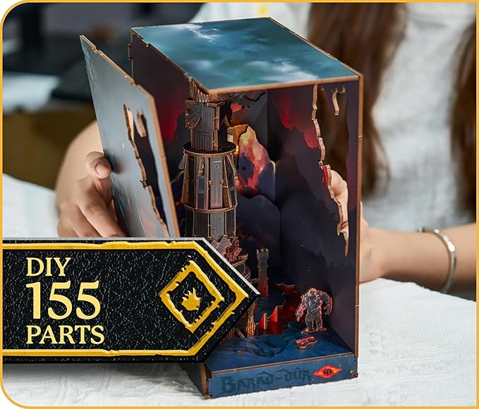 tiny adventures - book nook - il signore degli anelli, barad-dûr