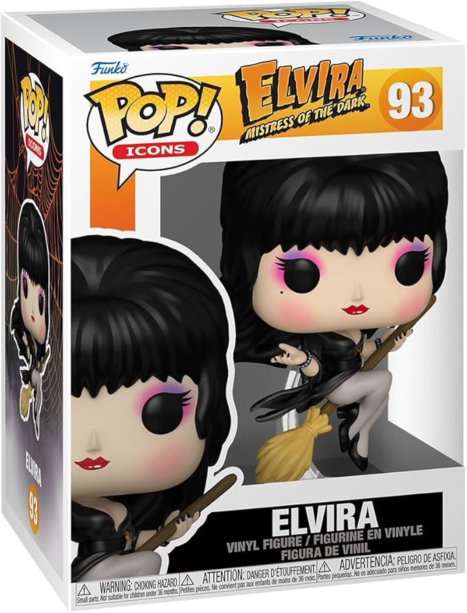 elvira mistress of the dark - elvira with broom 9cm - funko pop! 93