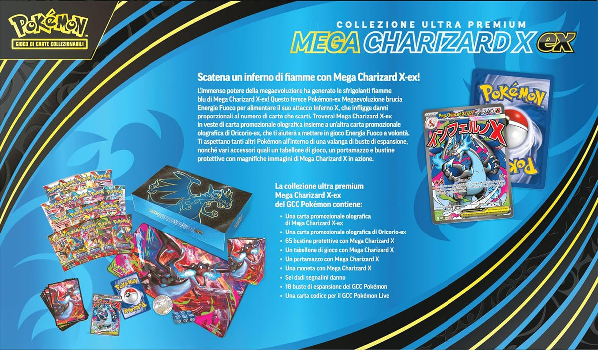 pokémon - collezione ultra premium mega charizard x-ex (ita)