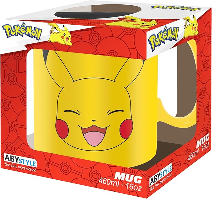 pokémon - tazza 460ml - pikachu face