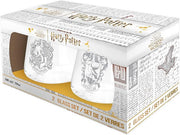 harry potter - set 2 bicchieri - tassorosso & corvonero