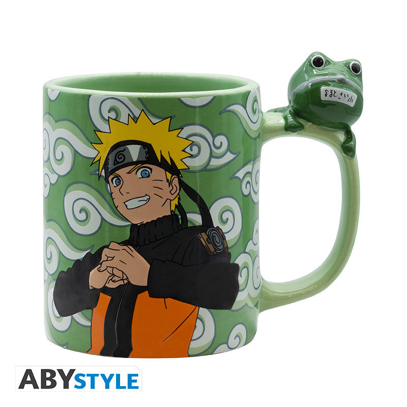 naruto shippuden - tazza con manico 3d 460ml - naruto e gama-chan