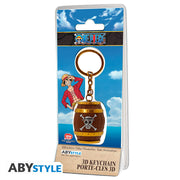 one piece - portachiavi 3d - barile