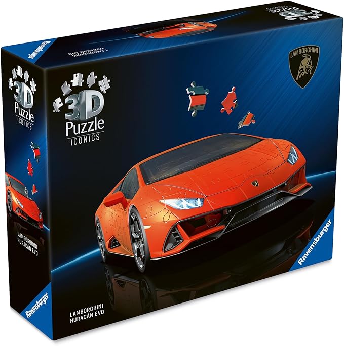 lamborghini huracán evo - arancio - puzzle 3d