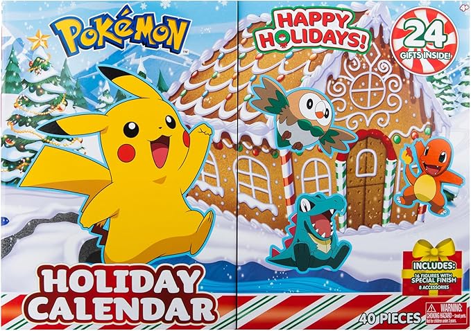 pokémon - calendario dell'avvento 40 pezzi