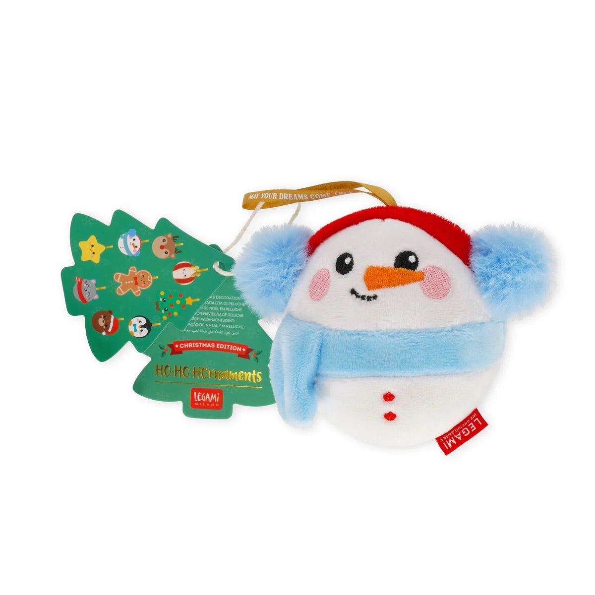 decorazione natalizia di peluche - snowman - oh-oh-ohrnaments