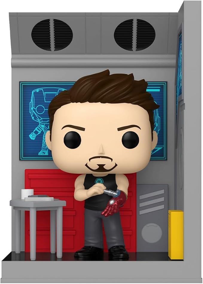marvel - il garage di tony stark - funko pop! nooks