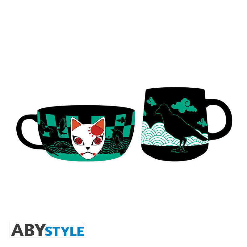 demon slayer - set colazione tazza 380ml + ciotola 850ml