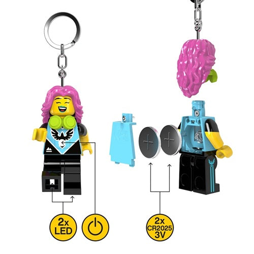 Gadget gamer girl portachiavi con torcia led