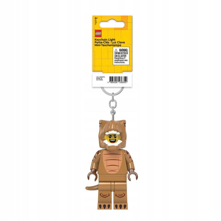 Gadget t-rex portachiavi con torcia led