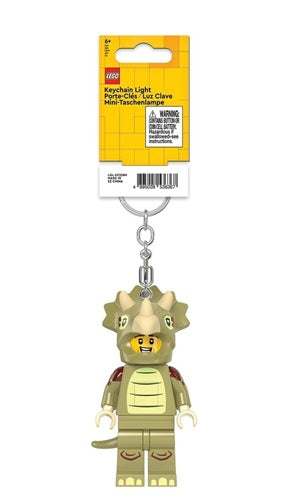 Gadget triceratopo portachiavi con torcia led