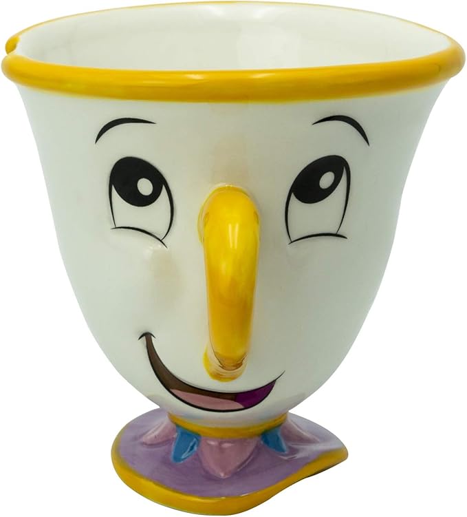 disney: la bella e la bestia - tazza 3d 250ml - chip