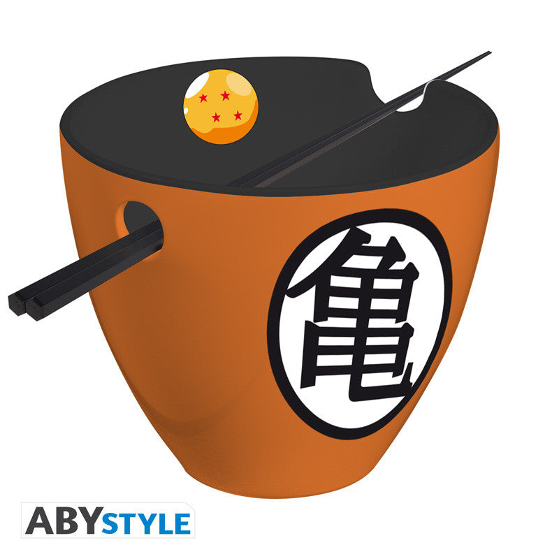 dragon ball z - ciotola per ramen 370ml + bacchette - simboli di goku