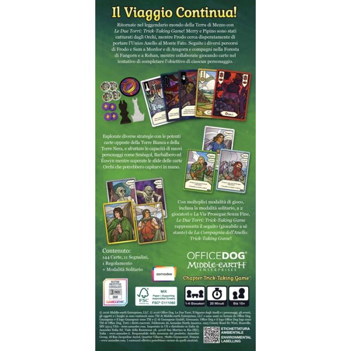 il signore degli anelli - le due torri: trick taking game