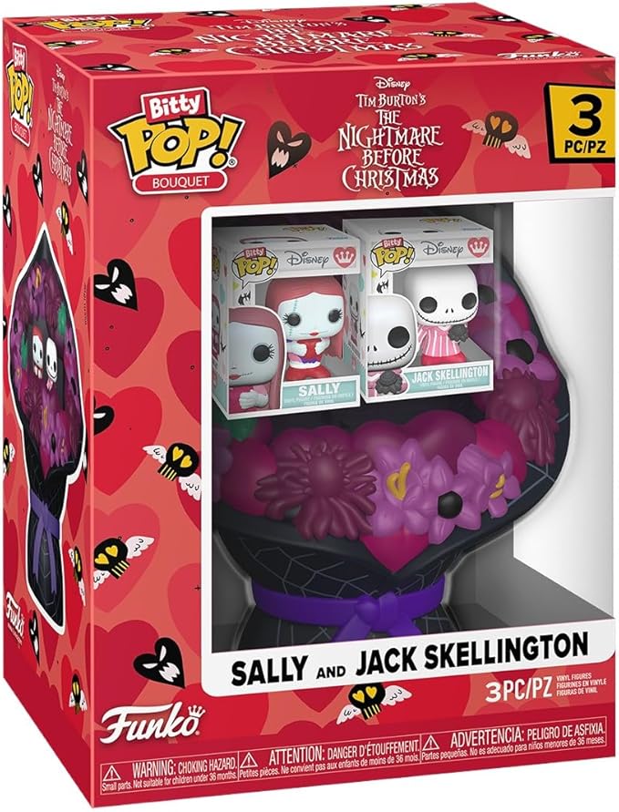 nightmare before christmas - jack & sally - funko pop! bitty bouquet